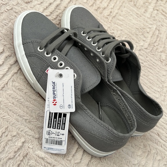 Superga 2750 COTU Classic, grey sage, womens Size 8.5,  Euro 39.5, New with tags - Picture 2 of 16